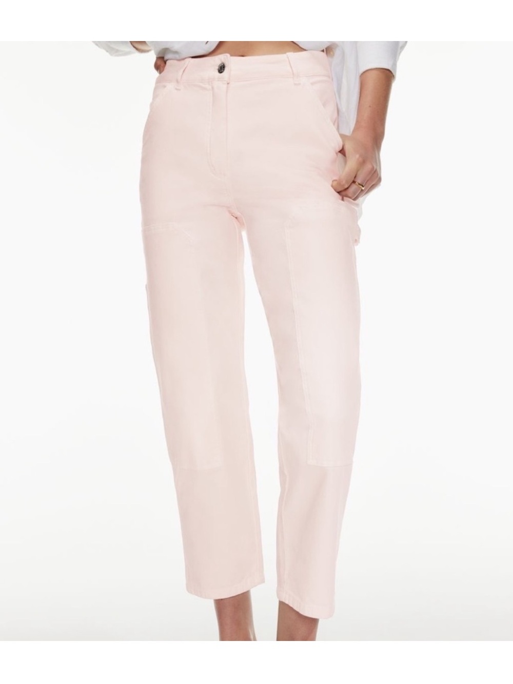 Aritzia Wilfred Free Brennan Utility Jeans Light Pink Women’s